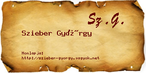 Szieber György névjegykártya