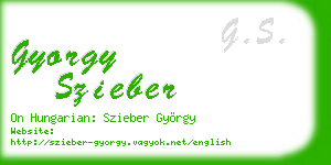 gyorgy szieber business card