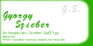 gyorgy szieber business card